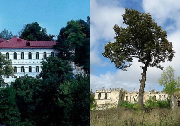 Дом Хуршудбану Натаван до и после армянской оккупации - ФОТО