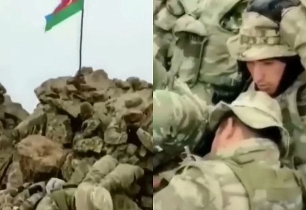 Минуты отдыха на позиции участников войны за освобождение Карабаха - ВИДЕО