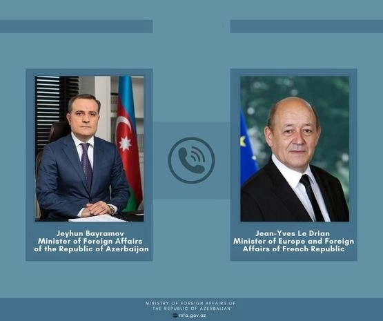 Главы МИД Азербайджана и Франции провели телефонные переговоры