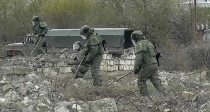 Российские миротворцы провели инженерную разведку и разминирование территории вдоль дороги Шуша - Туршсу