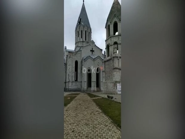 Эксклюзивные кадры церкви Газанчы в Шуше – ВИДЕО