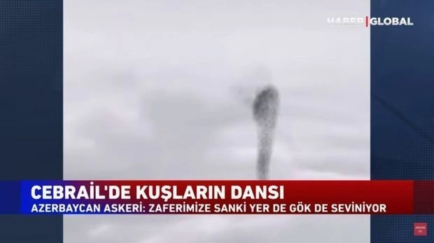 Невероятный танец птиц в небе над Джебраилом: Вся природа радуется победе Азербайджана – ВИДЕО