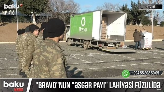 Bravo доставил подарки для солдат в Физули - ВИДЕО