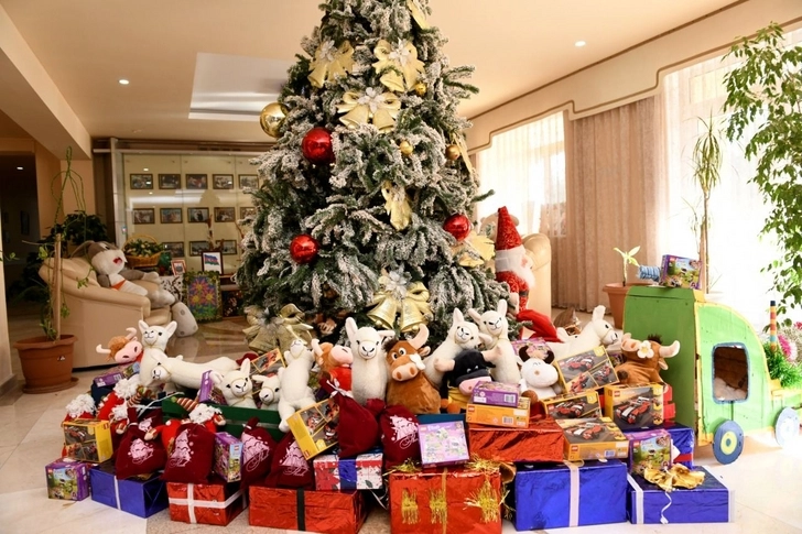 Фонд Гейдара Алиева раздал новогодние подарки воспитанникам детских домов и школ-интернатов - ФОТО