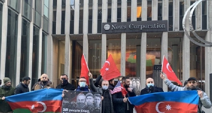 В США азербайджанские и турецкие общины провели акцию протеста - ФОТО
