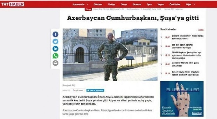 Турецкие СМИ широко осветили визит Президента Азербайджана в Шушу - ФОТО