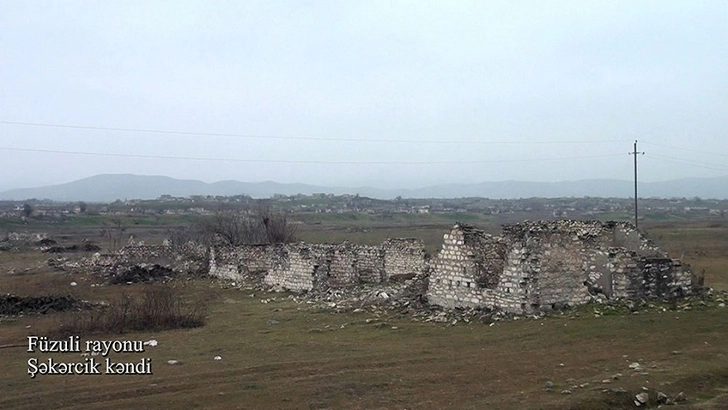 Минобороны Азербайджана показало село Шекерджик Физулинского района, освобожденного от оккупации - ВИДЕО