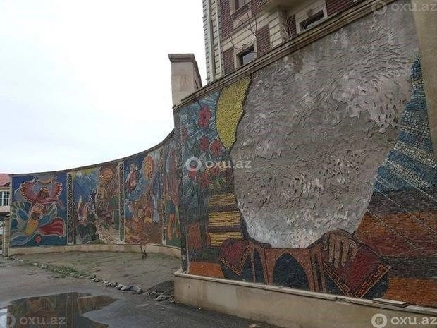 В столице разрушается мозаика Низами Гянджеви? - ФОТО