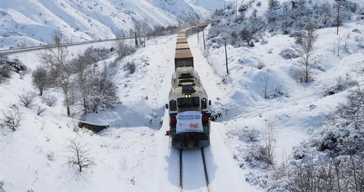 Поезд, следующий через Азербайджан в Китай, прибыл в Карс