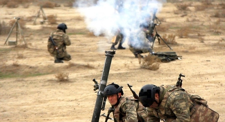 Минометные батареи азербайджанской армии провели боевые стрельбы - ФОТО/ВИДЕО
