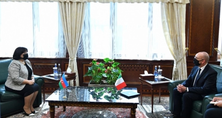 Спикер парламента Азербайджана провела встречу с председателем комиссии Сената Италии