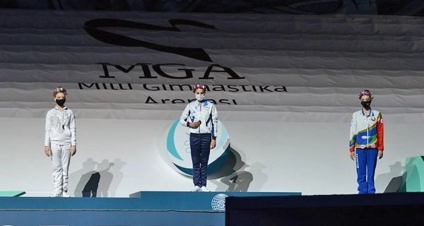 В Национальной арене гимнастики прошла церемония награждения победителей и призеров Кубка мира в Баку - ФОТО