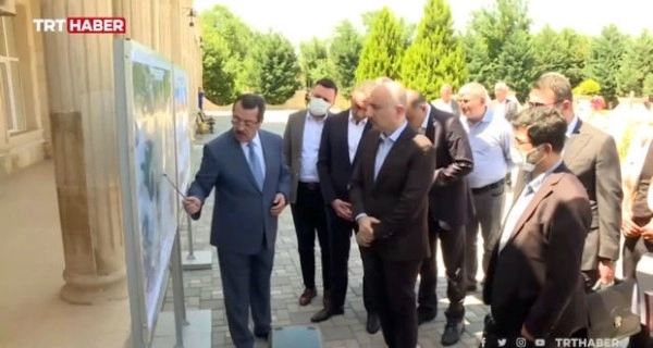 Азербайджанский и турецкий министры транспорта посетили Карабах - ВИДЕО