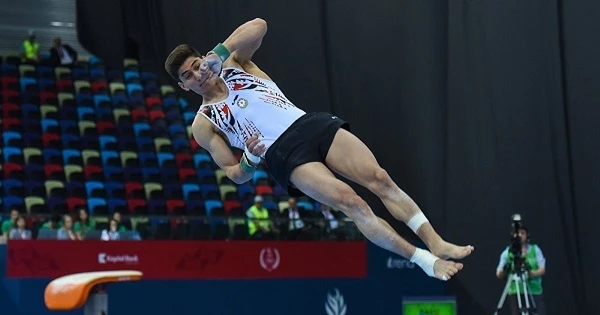 Азербайджанский гимнаст завоевал серебряную медаль на Кубке мира - ФОТО
