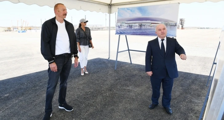Ильхам Алиев ознакомился с ходом строительных работ в Физулинском международном аэропорту - ФОТО/ВИДЕО