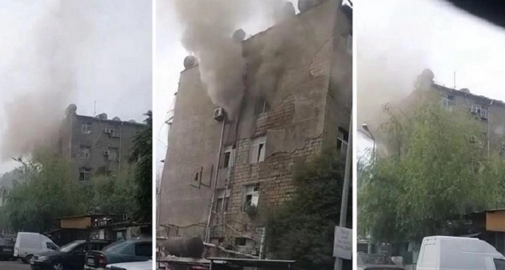 В бакинском общежитии произошел пожар - ВИДЕО/ОБНОВЛЕНО
