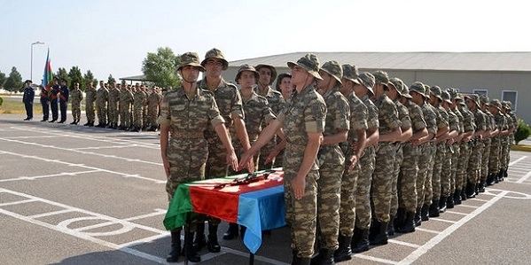 Минобороны Азербайджана: Церемония принятия военной присяги прошла с учетом правил особого карантинного режима