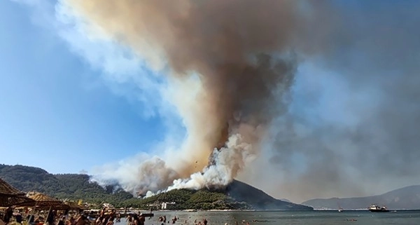 На юге Италии более 400 человек эвакуировали из-за лесного пожара