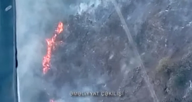 К тушению пожара в Габалинском районе Азербайджана привлечены вертолеты - ВИДЕО