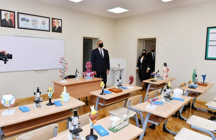 Ильхам Алиев ознакомился с условиями, созданными в средней школе №307 Сабунчинского района Баку - ОБНОВЛЕНО