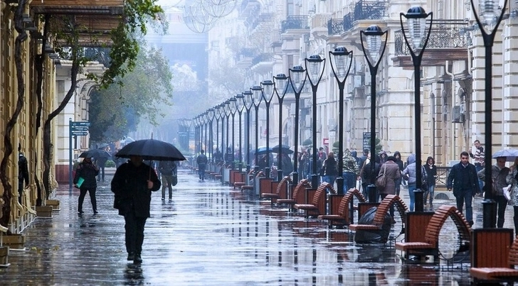 МЭПР: В Баку ожидается сильный дождь, в горных районах – мокрый снег