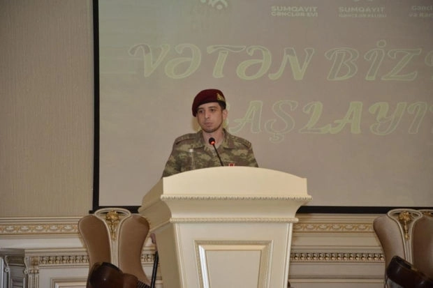 В Центре Гейдара Алиева в Сумгайыте состоялось патриотическое мероприятие с участием молодежи - ФОТО