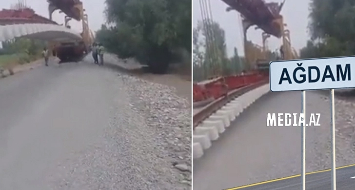 В Агдам прокладывается новая железнодорожная линия - ВИДЕО