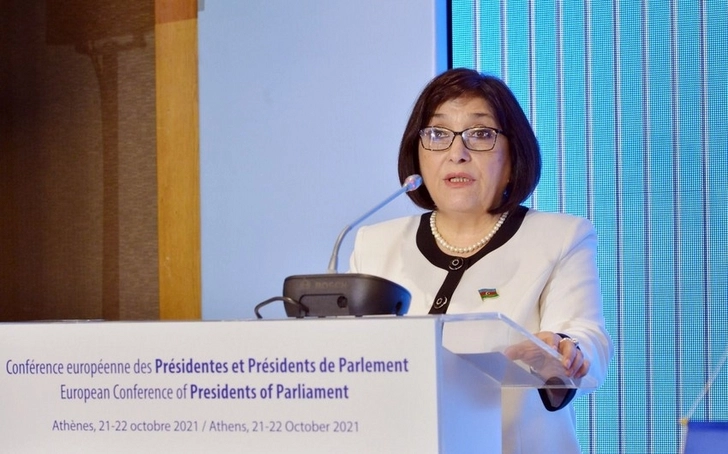 Сахиба Гафарова выступила на Европейской конференции председателей парламентов - ФОТО