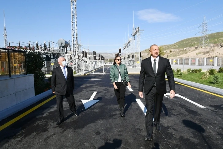 Ильхам Алиев и Мехрибан Алиева приняли участие в открытии подстанции «Губадлы» - ФОТО