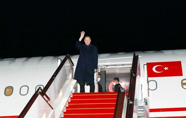 Завершился официальный визит президента Турции в Азербайджан - ФОТО