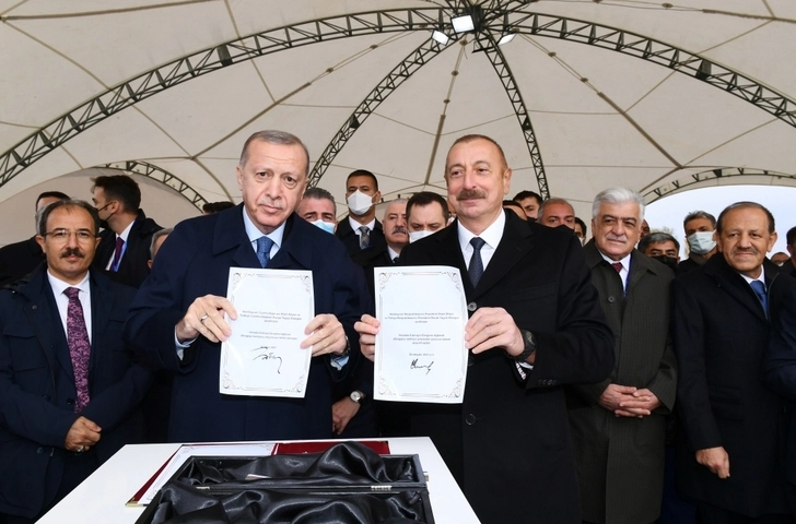 Президенты Азербайджана и Турции заложили фундамент Зангезурского коридора - ОБНОВЛЕНО/ФОТО