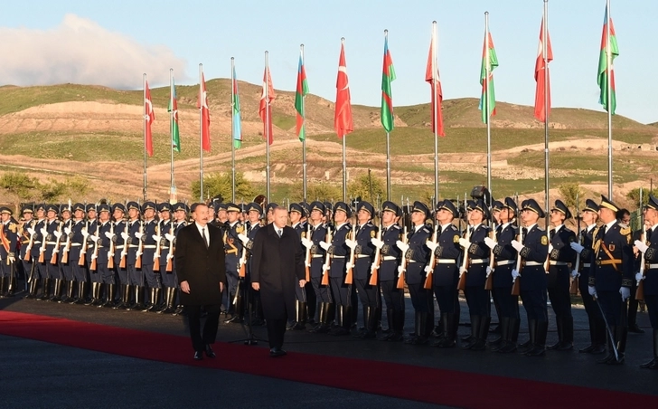 Официальная церемония встречи Эрдогана в Зангилане - ОБНОВЛЕНО - ВИДЕО/ФОТО
