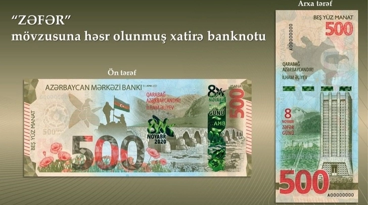 В Азербайджане выпущены памятные денежные знаки в связи с Днем Победы - ОБНОВЛЕНО/ФОТО