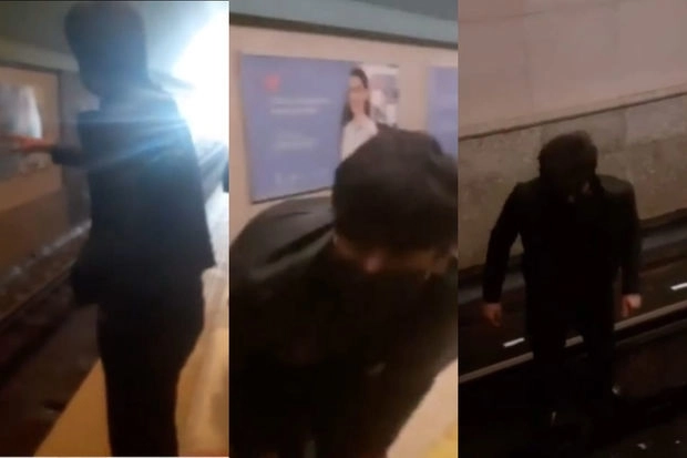В бакинском метро подросток спустился на рельсы - ВИДЕО