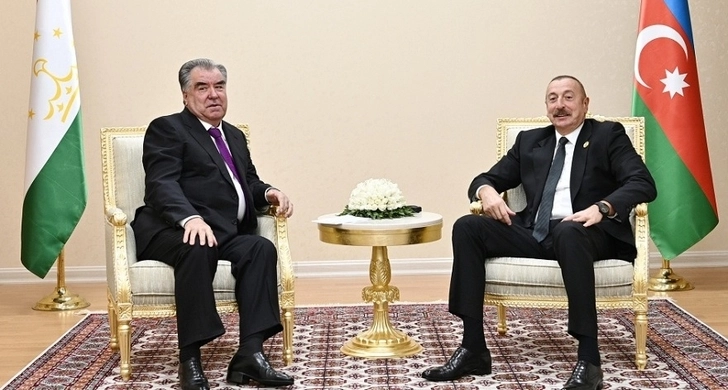 Ильхам Алиев встретился с Президентом Таджикистана - ОБНОВЛЕНО/ФОТО