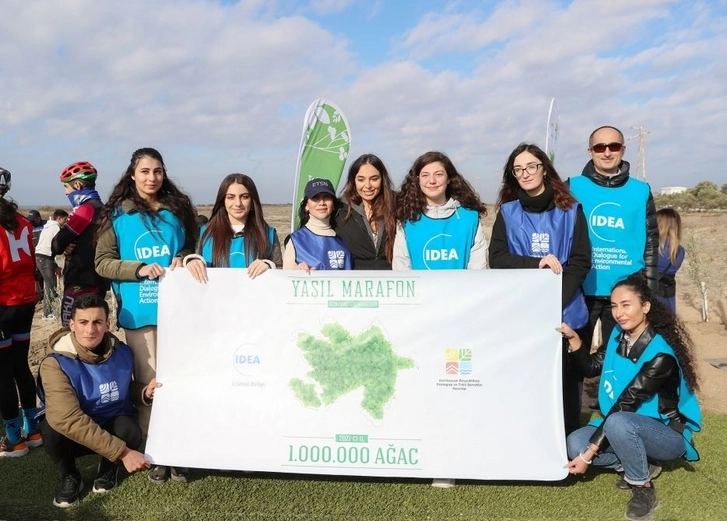 Лейла Алиева приняла участие в акции по посадке деревьев в рамках «Зеленого марафона» - ФОТО
