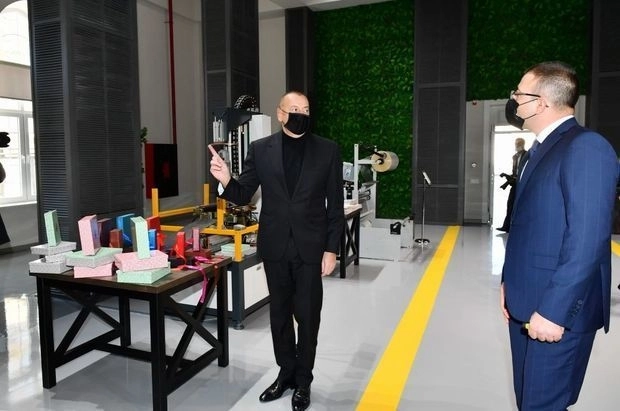 Президент Азербайджана принял участие в открытии предприятия Quba ABAD Factory - ФОТО