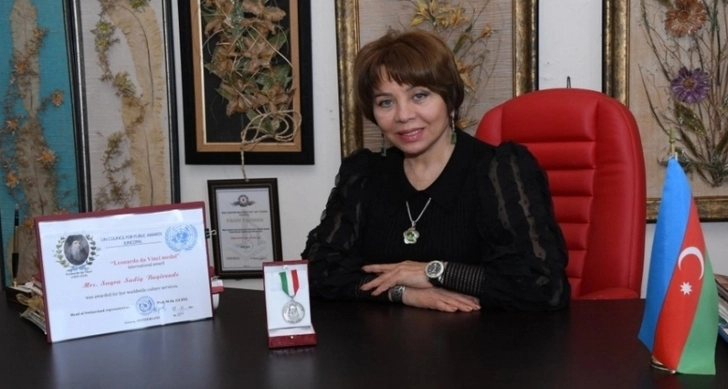 Заслуженная артистка Азербайджана награждена медалью Леонардо да Винчи - ФОТО