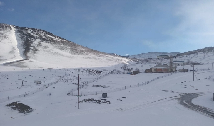 Высота снежного покрова в северном регионе Азербайджана достигла 29 см - ФОТО