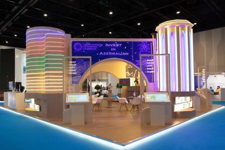 Инвестиционный потенциал Азербайджана представлен на выставке в Дубае - ФОТО