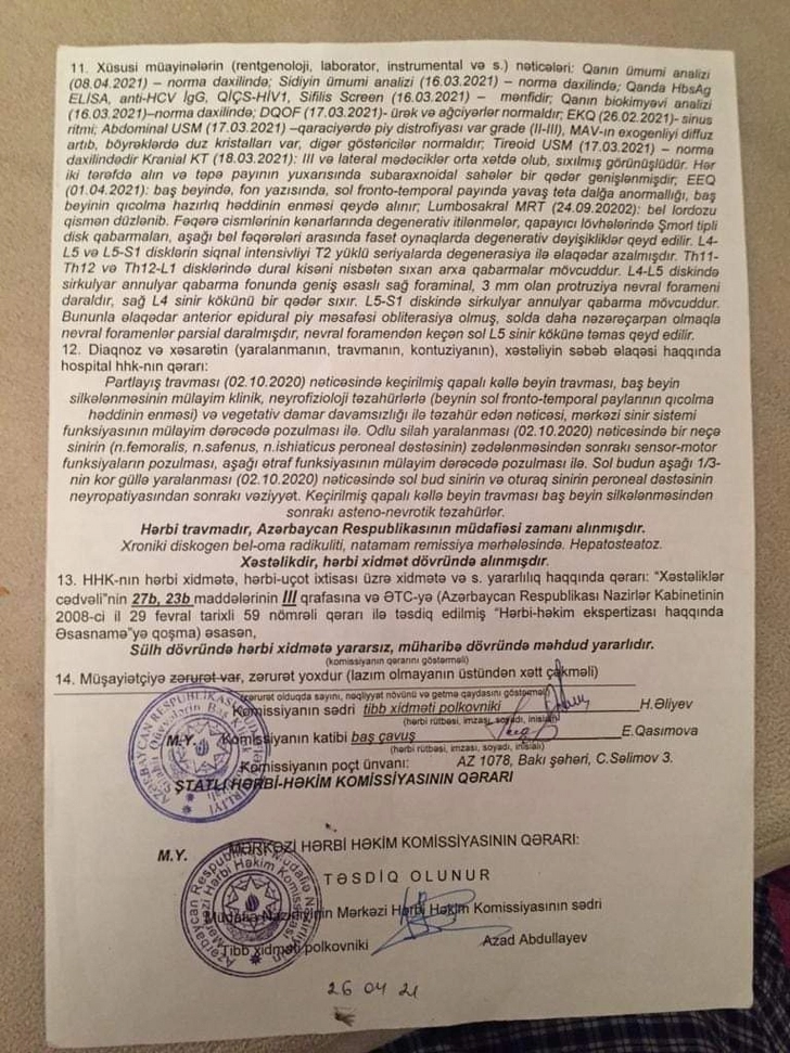 Media.az - Новости Азербайджана - Моего пособия не хватает, чтобы выплачивать ипотеку... Призыв о помощи инвалида Карабахской войны