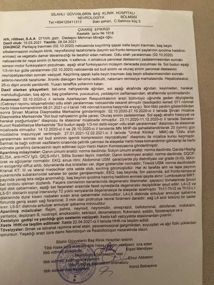 Media.az - Новости Азербайджана - Моего пособия не хватает, чтобы выплачивать ипотеку... Призыв о помощи инвалида Карабахской войны