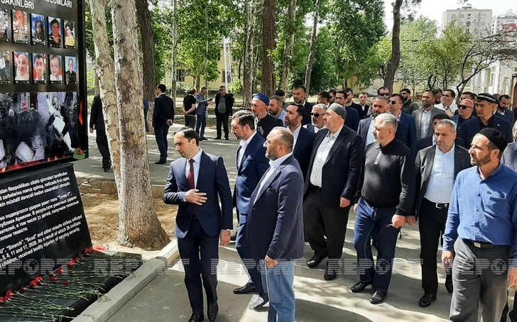 Грузинские религиозные деятели находятся с визитом в Гяндже - ФОТО