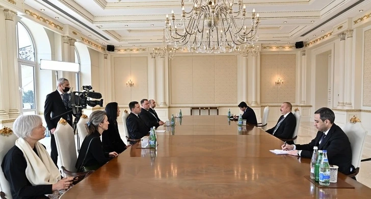 Президент Ильхам Алиев принял делегацию во главе с председателем парламента Эстонии - ОБНОВЛЕНО