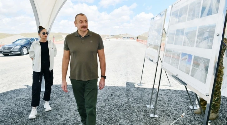Ильхам Алиев и Мехрибан Алиева ознакомились со строительством дороги Горадиз - Джебраил - Зангилан - Агбенд
