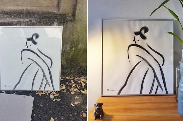 В Австралии мужчина нашел в груде мусора картину известного художника