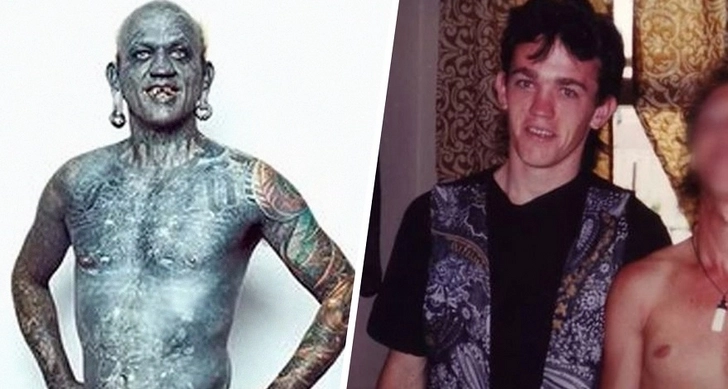 Самый татуированный человек в мире опубликовал фото, сделанное до нанесения рисунков на тело
