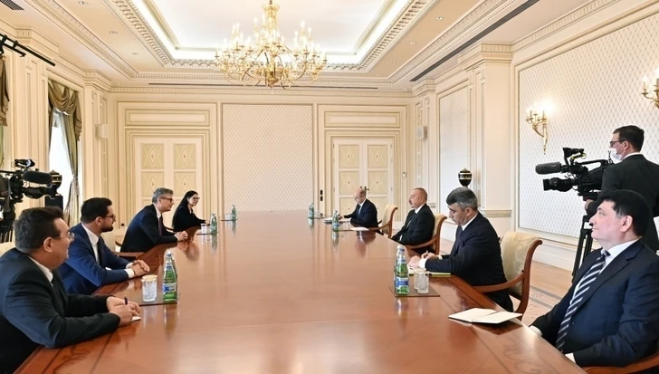 Президент Ильхам Алиев принял румынскую делегацию - ВИДЕО