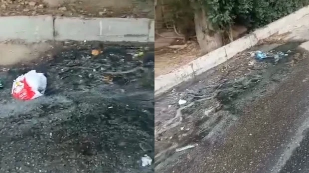 Жалоба жителей Локбатана: Канализационная вода течет прямо по улице, невозможно дышать - ВИДЕО