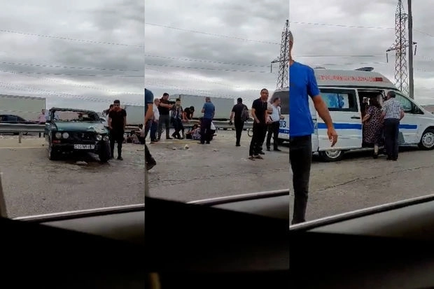 На автотрассе Баку-Алят произошло ДТП, пострадала женщина – ВИДЕО
